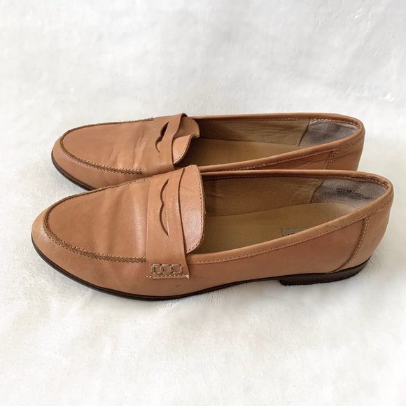 Steve Madden Tan Brown Leather Penny Loafers - Picture 3 of 6